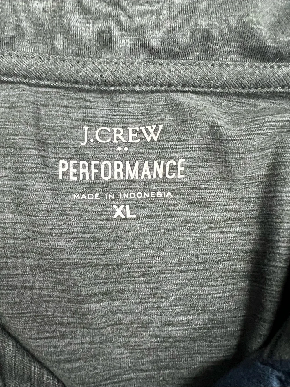 J. Crew Performance Short Sleeve Men's Polo Shirt - Charcoal Gray XL
